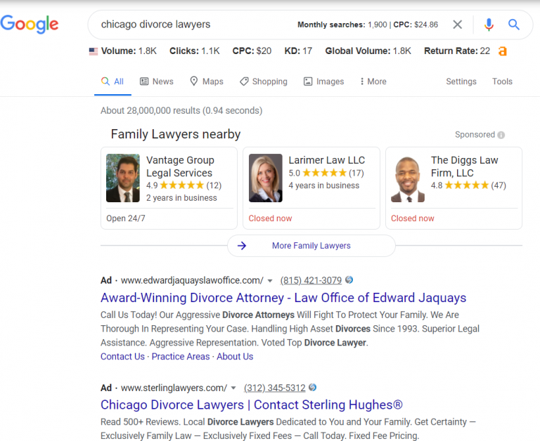 local services ads for lawyers